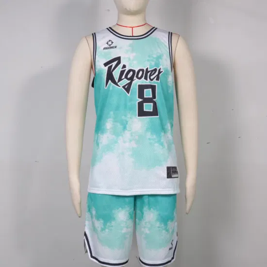 Riogrer 승화 농구 저지 스포츠 착용 남성용 반바지 메쉬 폴리에스테르 맞춤형 디자인